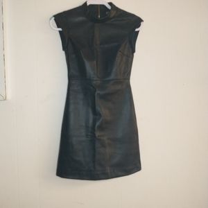 Zara pleather p/u minidress xs